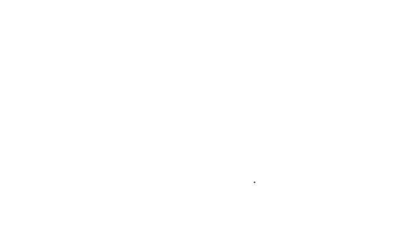 Чорна Лінія Плавальні Стовбури Значок Ізольовані Білому Тлі Відео Рух — стокове відео