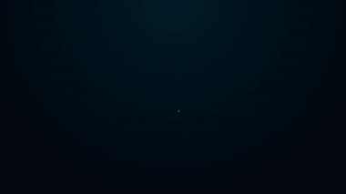 Parlayan neon hattı Cloud bilgisayar kilidi simgesi siyah arkaplanda izole edildi. Güvenlik, güvenlik, koruma kavramı. Kişisel verilerin korunması. 4K Video hareketli grafik canlandırması.