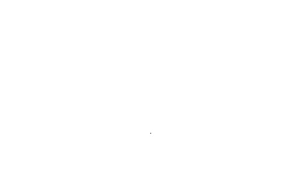 黑线Pie图表信息图标孤立于白色背景 示意图符号 4K视频运动图形动画 — 图库视频影像