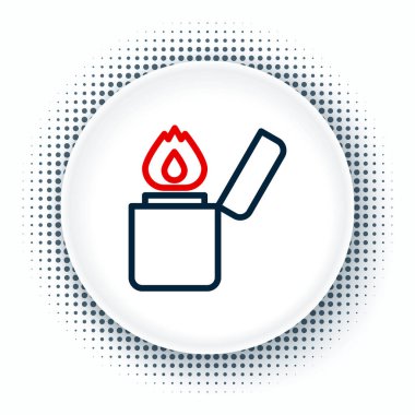 Çizgi Işığı simgesi beyaz arkaplanda izole edildi. Renkli taslak konsepti. Vektör.