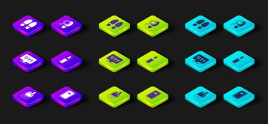 Telsiz talkie polis saldırı kalkanı telefon 911 Kurşun Adımları ve ikon arayın. Vektör.