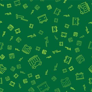 Windscreen sileceği, araba yıkama ve bataryayı kusursuz şekilde ayarla. Vektör.