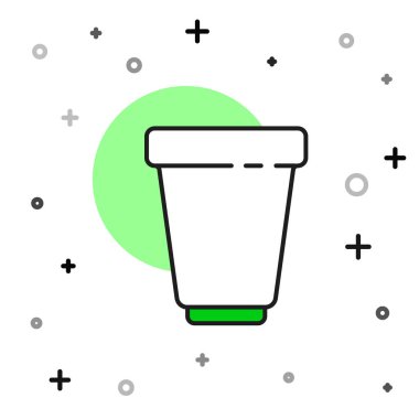 Beyaz arkaplanda izole edilmiş ana hatlı su filtresi kartuş simgesi. Vektör.