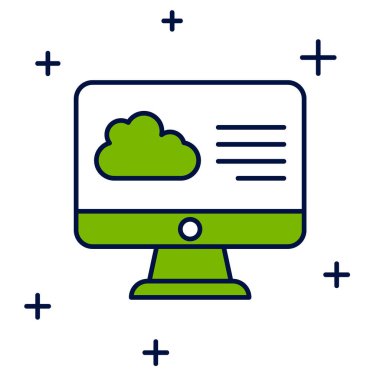 Doldurulmuş Hava Durumu tahmin simgesi beyaz arkaplanda izole edildi. Vektör.