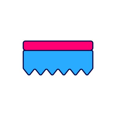 Doldurulmuş Sünger simgesi beyaz arkaplanda izole edildi. Bulaşık yıkamak için bir tutam Bast. Temizlik servisi logosu. Vektör.