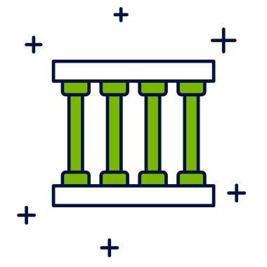 Doldurulmuş ana hatlı pencere simgesi beyaz arkaplanda izole edildi. Vektör.