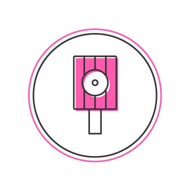 Filled outline Spray can nozzle cap icon isolated on white background. Vector.