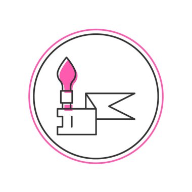 Filled outline Medieval spear icon isolated on white background. Medieval weapon. Vector.