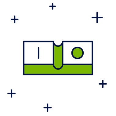 Filled outline Electric light switch icon isolated on white background. On and Off icon. Dimmer light switch sign. Concept of energy saving. Vector.