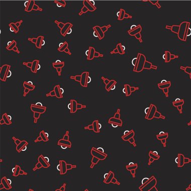 Lamba çizgisi simgesi siyah arkaplanda izole edilmiş. Tavan lambası ampulü. Vektör