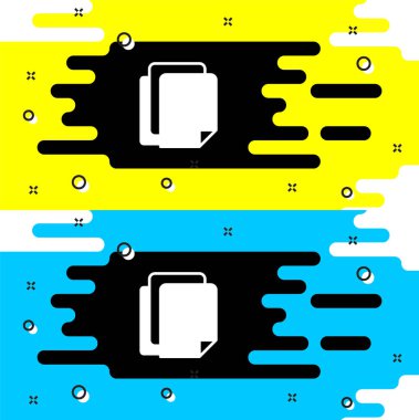 Beyaz Dosya belgesi simgesi siyah arkaplanda izole edildi. Kontrol listesi simgesi. İş konsepti. Vektör