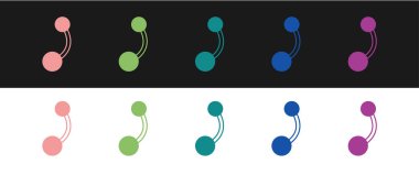 Piercing simgesini siyah beyaz arkaplanda izole et. Vektör