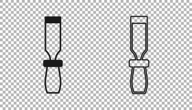 Siyah Rasp metal dosya simgesi şeffaf arkaplanda izole edildi. Ahşap ve metalle çalışmak için Rasp. Tezgah ve atölye için alet. Vektör