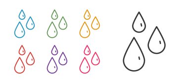 Beyaz arkaplanda izole edilmiş bal ikonu satırlarını ayarla. Bal hücrelerinin sembolü. Tatlı doğal yemek. Simgeleri renklendirin. Vektör