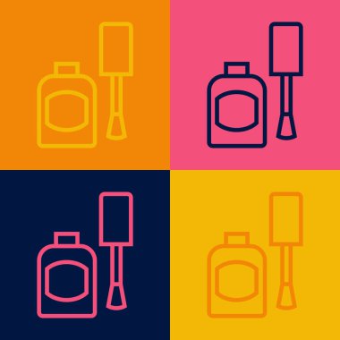 Arkaplanda izole edilmiş oje ikonu çizgisi. Vektör