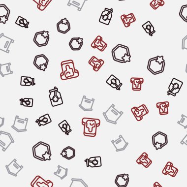 Set line Jar of honey and dipper stick Honeycomb Hive for bees and Bread with on seamless pattern. Vector.