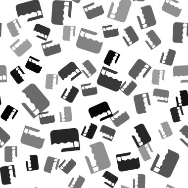 Black Diving board or springboard icon isolated seamless pattern on white background. Vector.