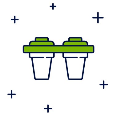 Filled outline Water filter icon isolated on white background. System for filtration of water. Reverse osmosis system. Vector.