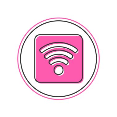 Kablosuz kablosuz internet ağ sembolü simgesi beyaz arkaplanda izole edildi. Vektör.