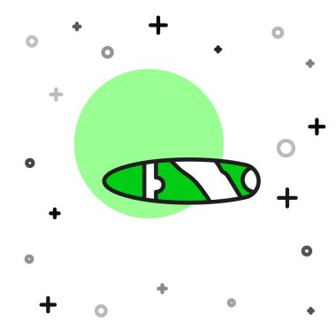 Beyaz arkaplanda izole edilmiş ana hatlı puro simgesi. Vektör.