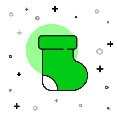 Beyaz arka planda izole edilmiş bebek çorapları ikonu. Vektör.