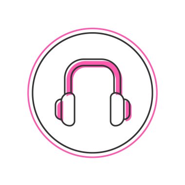 Doldurulmuş kış kulaklığı simgesi beyaz arka planda izole edilmiş. Kulaklıklar. Vektör.