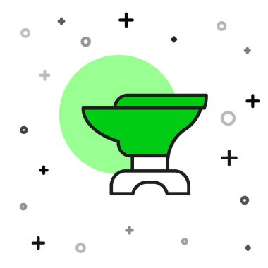 Filled outline Anvil for blacksmithing and hammer icon isolated on white background. Metal forging. Forge tool. Vector.