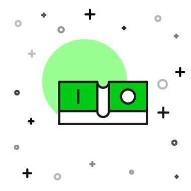 Filled outline Electric light switch icon isolated on white background. On and Off icon. Dimmer light switch sign. Concept of energy saving. Vector.