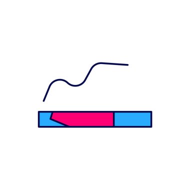 Filled outline Cigarette icon isolated on white background. Tobacco sign. Smoking symbol. Vector.