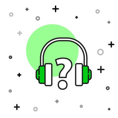 Doldurulmuş dış hat kulaklık simgesi beyaz arkaplanda izole edildi. Müşteri hizmetleri, yardım hattı, çağrı merkezi, faq, bakım. Vektör.