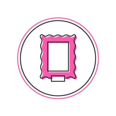 Doldurulmuş Resim simgesi beyaz arkaplanda izole edildi. Vektör.