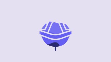 Blue Jet ski icon isolated on purple background. Water scooter. Extreme sport. 4K Video motion graphic animation.