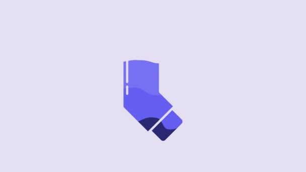 Blue Inhaler Icon Isolated Purple Background Breather Cough Relief Inhalation — Stock videók