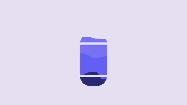 Blue Punching Bag Icon Isolated Purple Background Video Motion Graphic — Video