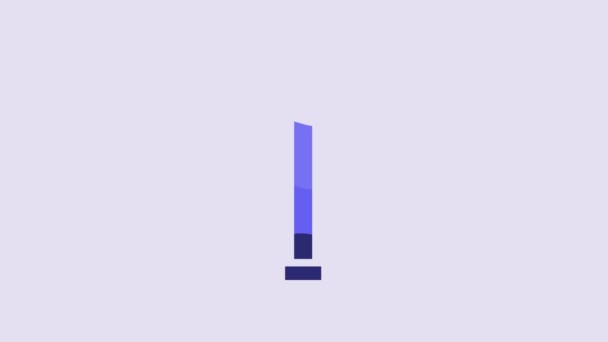 Blue Pickaxe Icon Isolated Purple Background Video Motion Graphic Animation — Stockvideo