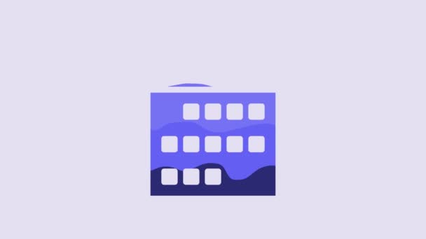 Blue Calendar Icon Isolated Purple Background Event Reminder Symbol Video — Vídeo de Stock