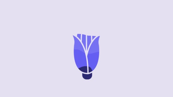 Blue Corn Symbol Isoliert Auf Violettem Hintergrund Video Motion Grafik — Stockvideo