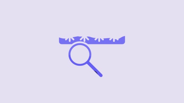 Blue Password Protection Safety Access Icon Isolated Purple Background Security — Stock video