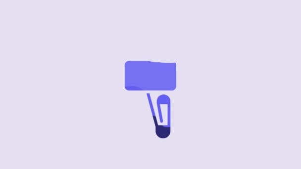 青のロックピックまたは紫色の背景に隔離されたロックピッキングアイコンのロックピック 4Kビデオモーショングラフィックアニメーション — ストック動画