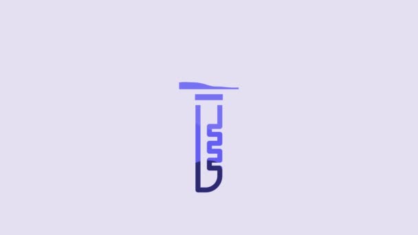 Blue Key Icon Isolated Purple Background Video Motion Graphic Animation — Video