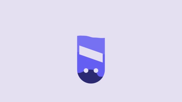 Blue Quiver Arrows Icon Isolated Purple Background Video Motion Graphic — Vídeo de Stock