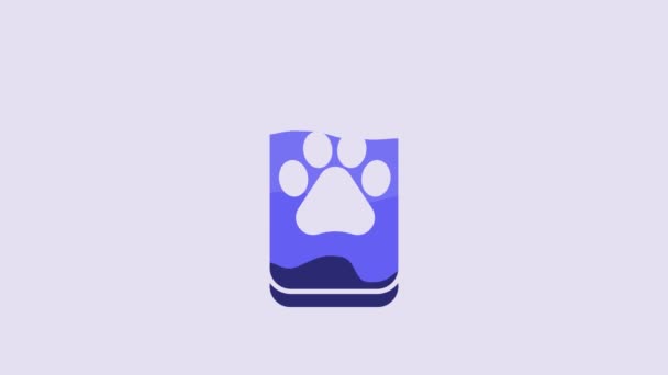 Blue Veterinary Clinic Symbol Icon Isolated Purple Background Cross Hospital — Video Stock