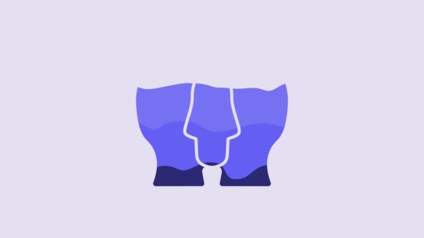 Blue Project Team Base Icon Isolated Purple Background Business Analysis — Wideo stockowe