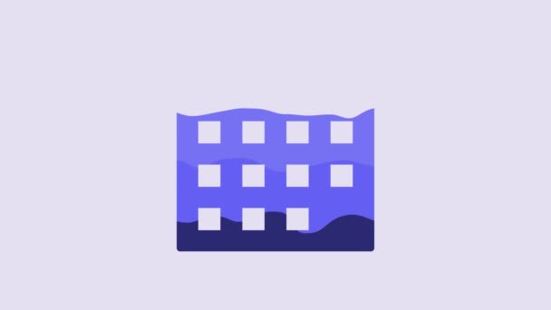 Blue Calendar Icon Isolated Purple Background Event Reminder Symbol Video — 图库视频影像