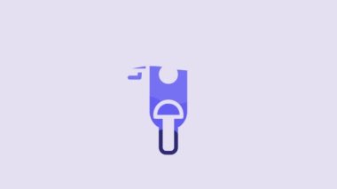 Blue Scooter icon isolated on purple background. 4K Video motion graphic animation.
