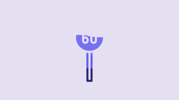 Blaues Verkehrszeichen Auf Violettem Hintergrund Video Motion Grafik Animation — Stockvideo
