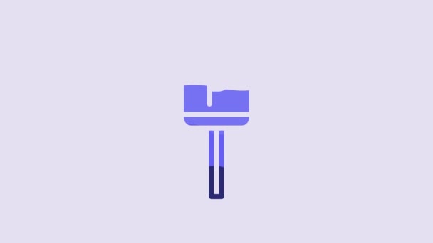 Ікона Blue Parking Ізольована Фіолетовому Фоні Вуличний Знак Відеографічна Анімація — стокове відео