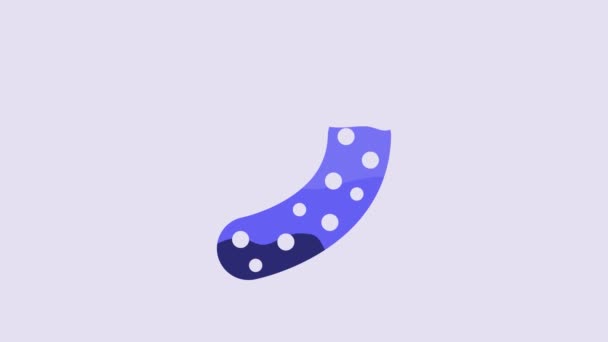 Blue Fresh Cucumber Icon Isolated Purple Background Video Motion Graphic — Stock Video