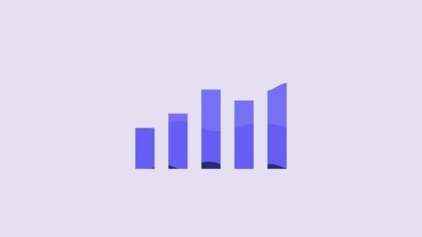 Gráfico Azul Horario Gráfico Diagrama Infografía Icono Gráfico Circular Aislado — Vídeo de stock