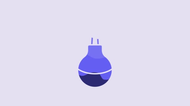 Blue Enema Icon Isolated Purple Background Enema Plastic Tip Medical — Stock videók